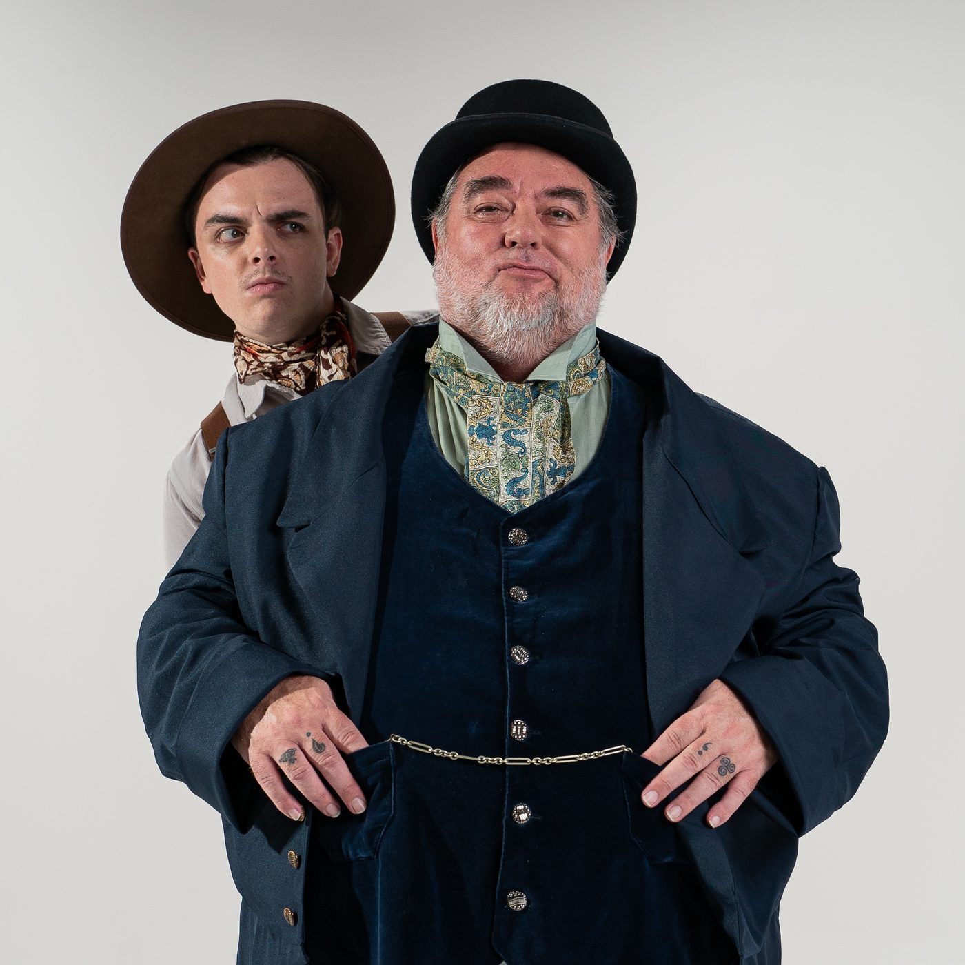 Portrait of the Claimant and Roger Tichborne against white background
